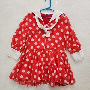 Vintage Red Polka Dot Dress 4t/5t